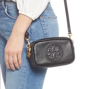Tory Burch Perry Bombe Leather Crossbody Bag